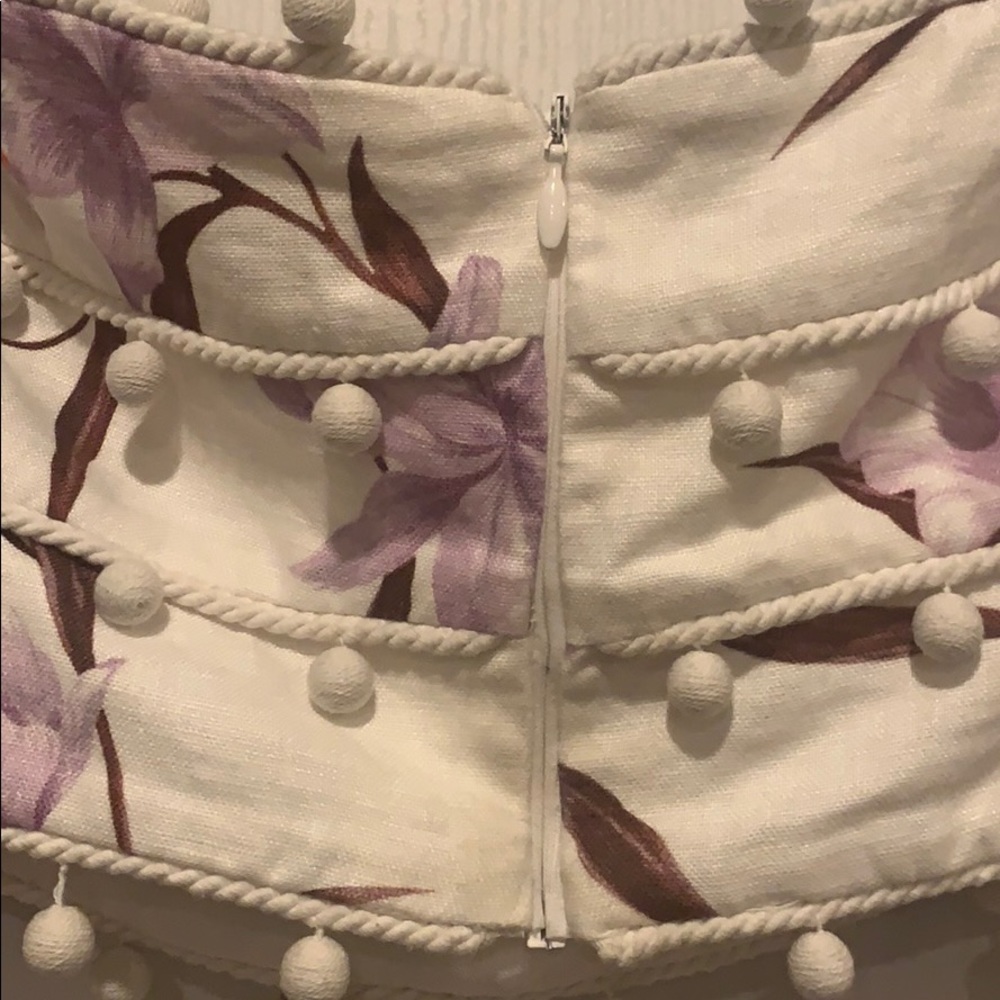 Zimmermann White and Purple Floral Crop Top - Picture 11 of 11